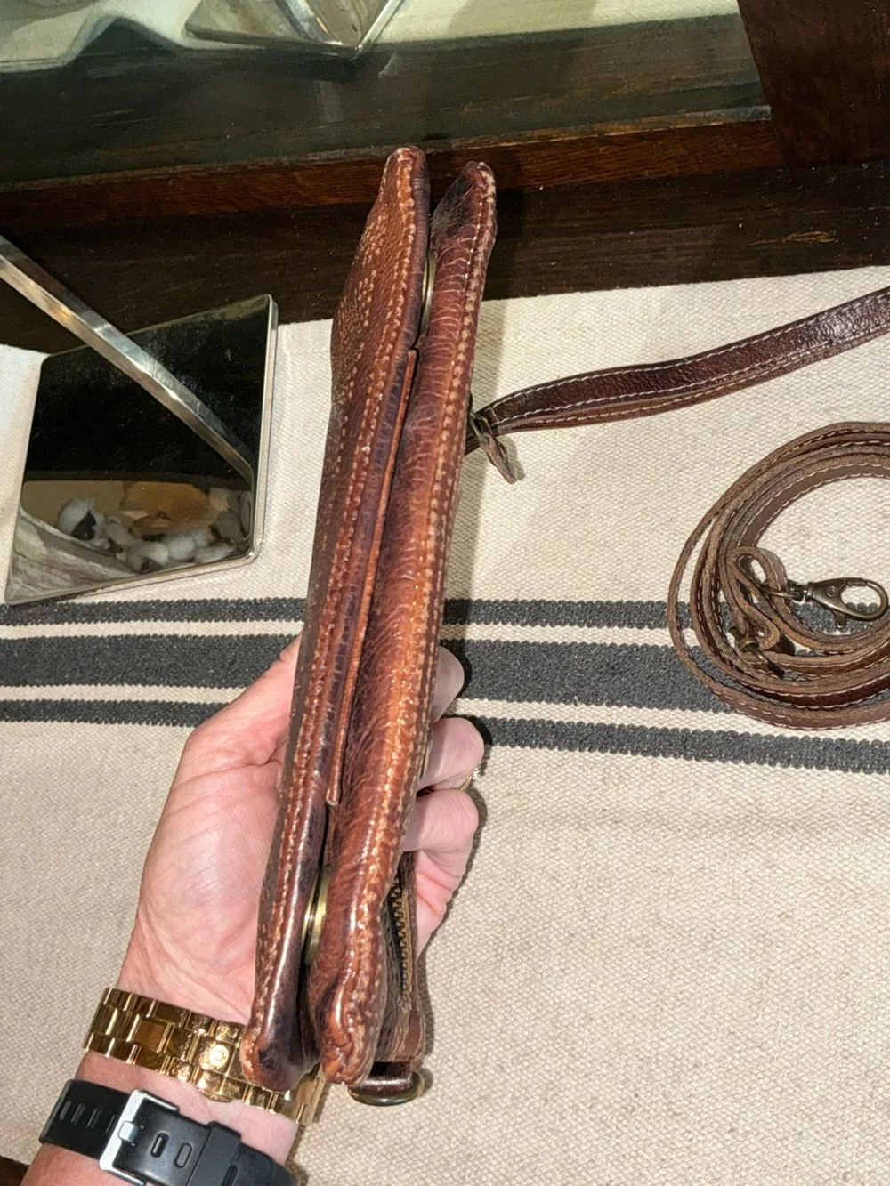 Bed Stu Bayshore Cadence Wallet Wristlet Clutch Bag Teak Rustic Rustic $179